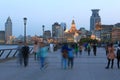 Shanghai the bund night scene Royalty Free Stock Photo