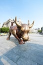 Shanghai Bund Wall Street Bull