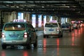 SHANGHAI, CHINA APRIL 2017 : Taxi on queue waiting for passenger in Hongqiao Airport