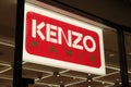 close up KENZO store logo. French luxury brand