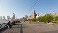 View along The Bund Waitan - cityscape of Shanghai Royalty Free Stock Photo