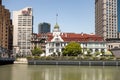 White building of Consulate General of the Russian Federation in Shanghai, China