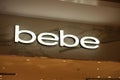 Close up bebe store sign