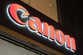 Close up Canon store sign