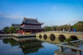 SHANGHAI, CHINA: Beautiful traditional chinese buildings located inside Zhouzhuang water town, ancient city district