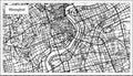 Shanghai China City Map in Black and White Color. Royalty Free Stock Photo