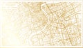 Shanghai China City Map in Retro Style in Golden Color. Outline Map Royalty Free Stock Photo