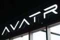 close up AVATR store brand logo