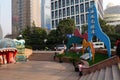 Entrance of Shanghai Bund Tourist Tunnel Royalty Free Stock Photo