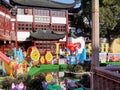 Shanghai, China - Jan. 26, 2019: Lantern Festival in the Chinese New Year Pig year, colorful lifestyle and cityscape lanterns on