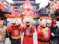 Shanghai, China - Jan. 26, 2019: Lantern Festival in the Chinese New Year Pig year in Shanghai Yuyuan garden Royalty Free Stock Photo