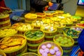 SHANGHAI, CHINA - 29 JANUARY, 2017: Foodmarket located inside the french concession district of Shanghai, popular