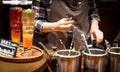 A Starbucks barista making coffee for their customer at the Starbucks Reserve Roastery in Shanghai