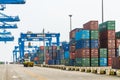 Tianjin China - on Jul 04, 2016:Scene of Tianjin port container freight terminal