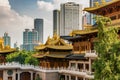 Historic Jingan Buddhist Temple in Shanghai, China