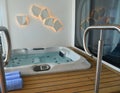 Jacuzzi of luxury cabin at cruise liner