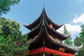 SHANGHAI,CHINA - JUN 2018: Longhua temple in Shanghai, China. Longhua temple is one of the famous buddhist monastery in China