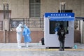 Chinese citizen receive Covid-19 test at normalized coronavirus testing site