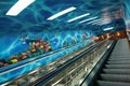 Bund Sightseeing Tunnel in Shanghai city, China Royalty Free Stock Photo