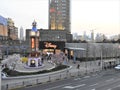 Disney Clock Tower and world`s largest Disney Store plaza near Oriental pearl tower, Lujiazui, Pudong, Shanghai, China Royalty Free Stock Photo