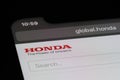 close up Honda Motor company brand logo
