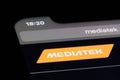 close up MediaTek company brand logo