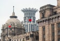 Custom House and HSBC dome along Bund, Shanghai, China Royalty Free Stock Photo