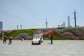 The Wall of Flowers in the Bund, Shanghai, China