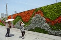 The Wall of Flowers in the Bund, Shanghai, China