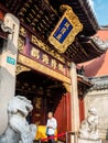 At the 600-year-old Old City God Temple, Shanghai, China Royalty Free Stock Photo