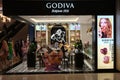 Godiva chocolate store with customers