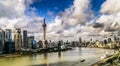 Aerial photography of urban scenery in shanghai, china