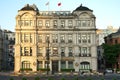 Morning view of old buildings along Zhong Shan Road and Waitan in Shanghai Royalty Free Stock Photo