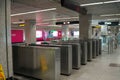 Shanghai Metro Yuyuan Garden station automatic ticket gates in Shanghai, China