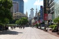 Very busy East Nanjing Road in Shanghai in early autumn