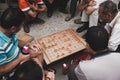 Two old man playing chinese chess xiangqi Royalty Free Stock Photo