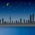 The Shanghai City Night Scene Royalty Free Stock Photo