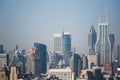 Shanghai cityscape closeup