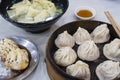 Shanghai dumpling, wonton and xiaolongbao Royalty Free Stock Photo