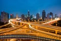 Shanghai elevated road junction in Shanghai, China Royalty Free Stock Photo