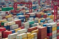 Shanghai harber container box Royalty Free Stock Photo