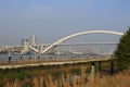 Shanghai Huangpu River and Lupu Bridge at autumn