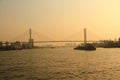 Shanghai Huangpu River and Nanpu Bridge