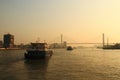 Shanghai Huangpu River and Nanpu Bridge