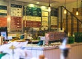 Empty counter at the restaurant in China with Italian cuisine