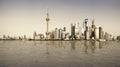 Shanghai landmark skyline of reminiscence at city landscape Royalty Free Stock Photo