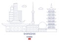 Shanghai City Skyline, China Royalty Free Stock Photo