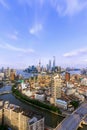 Shanghai Lujiazui Cityscape during the sunset Royalty Free Stock Photo