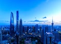 Shanghai Lujiazui Cityscape during the sunset Royalty Free Stock Photo