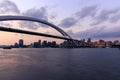 Shanghai Lupu Bridge during the sunset, Shanghai, China